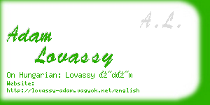 adam lovassy business card